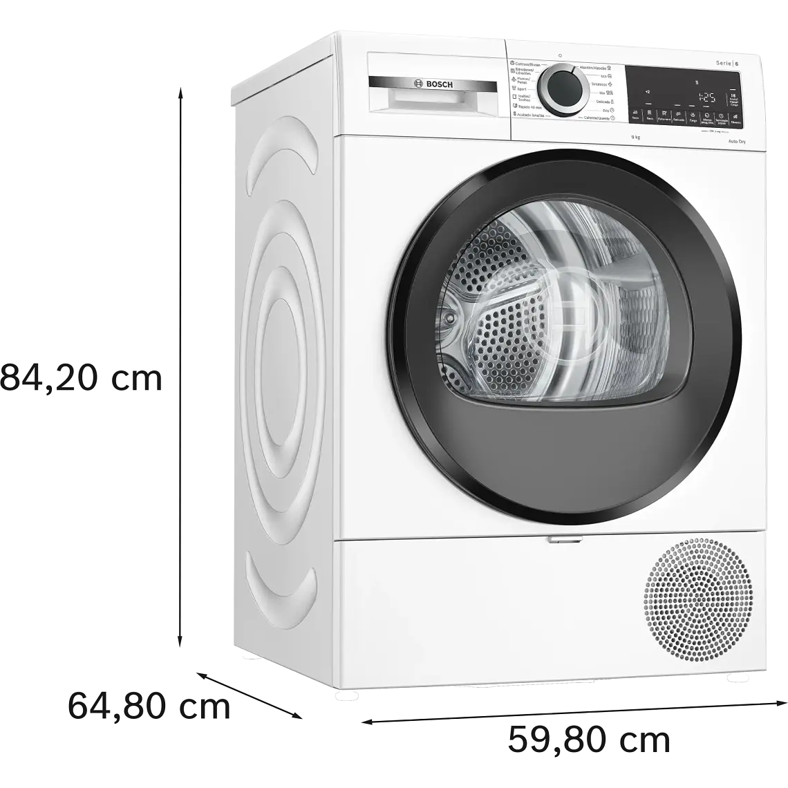 BOSCH Serie 6 Secadora con bomba de calor 9 kg · WQG24200ES 6