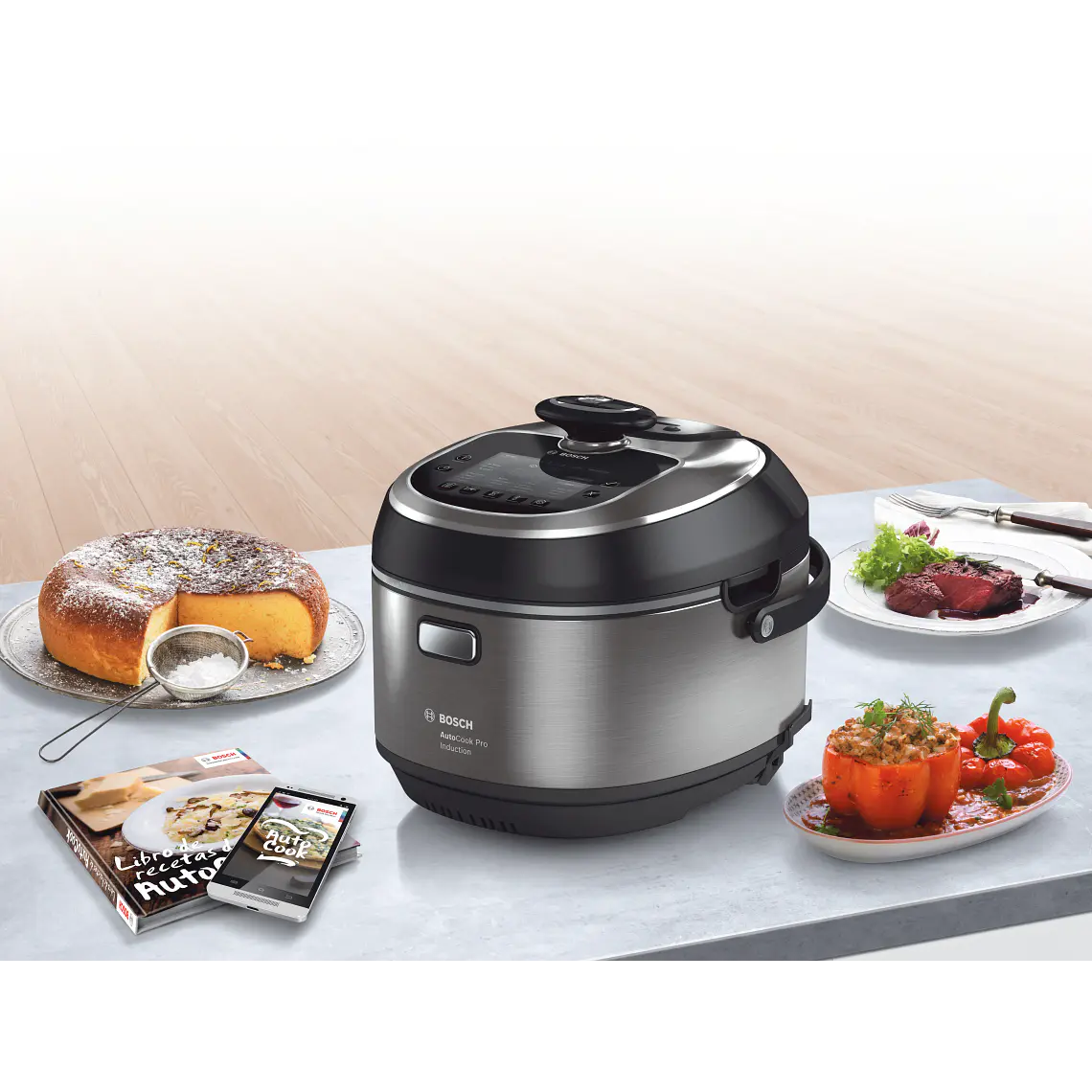 BOSCH Multiolla AutoCook de acero · MUC88B68ES 2