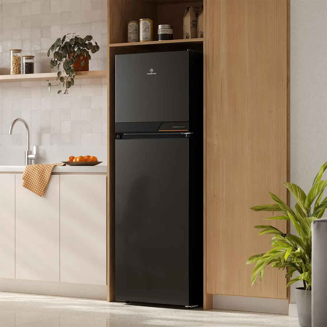 Refrigerador Mademsa 242L No Frost Top Freezer Inverter Altus A1250IN Negro 7