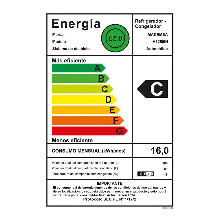 Refrigerador Mademsa 242L No Frost Top Freezer Inverter Altus A1250IN Negro 10