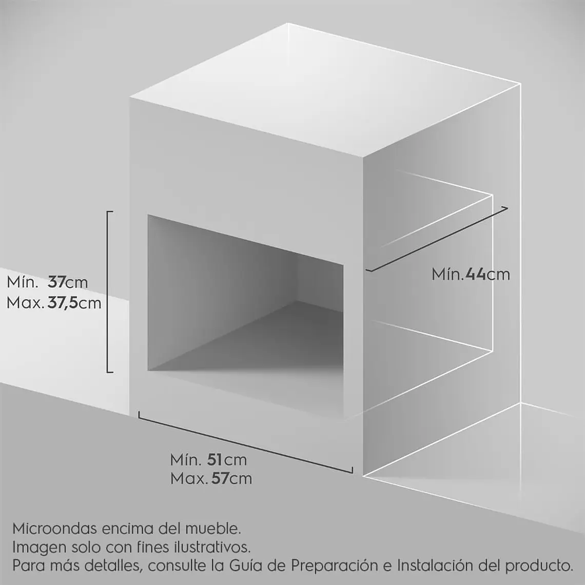 Microondas Empotrable Mademsa 27 Litros Digital Descongelamiento Inteligente MM2EN Negro 6