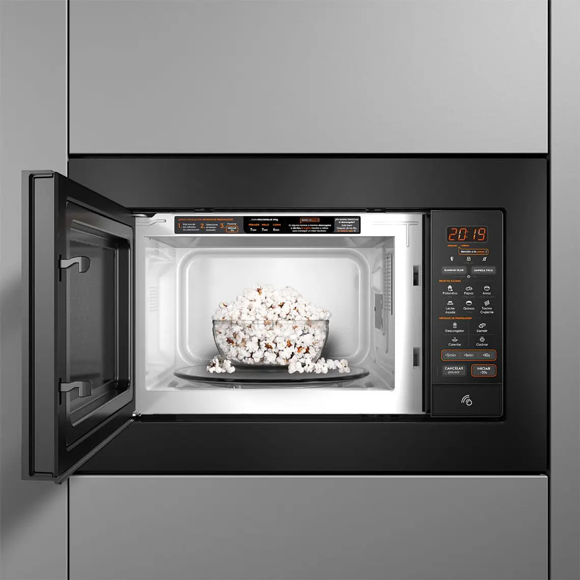 Microondas Empotrable Mademsa 27 Litros Digital Descongelamiento Inteligente MM2EN Negro 9