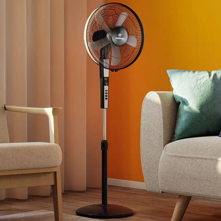 Ventilador 2 en 1 Pedestal y Sobremesa Mademsa Control Remoto 40,6cm SFM21 Negro 14