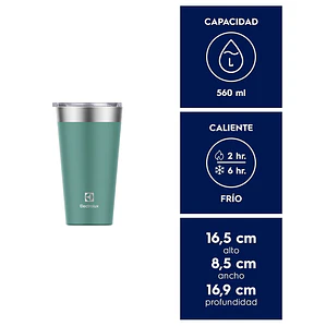 Vaso Térmico Mug 560 ml Electrolux Tapa Sense to Go Verde