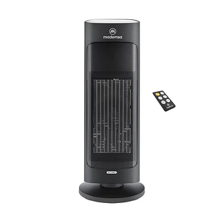Estufa Eléctrica Mademsa 2000W Digital, Oscilación y Control Remoto EH100 Negra