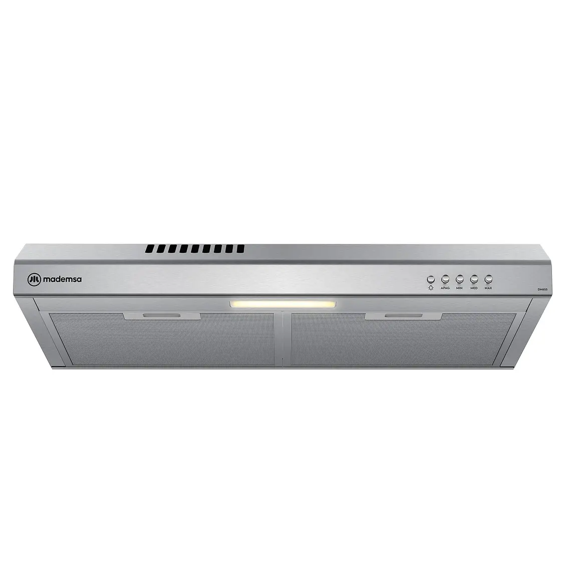 Campana de Cocina Extractora Mademsa 60cm Gran Poder de Succión y Filtración dual DM6SS Inox 1
