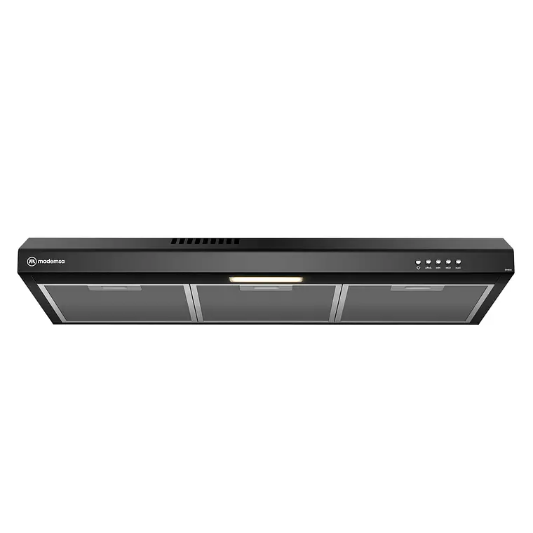 Campana de Cocina Extractora Mademsa 80cm Gran Poder de Succión y 3 Velocidades DM8SB Negra 1