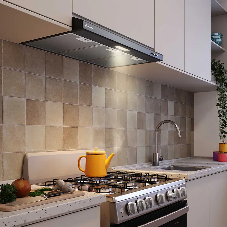Campana de Cocina Extractora Mademsa 80cm Gran Poder de Succión y 3 Velocidades DM8SB Negra 8
