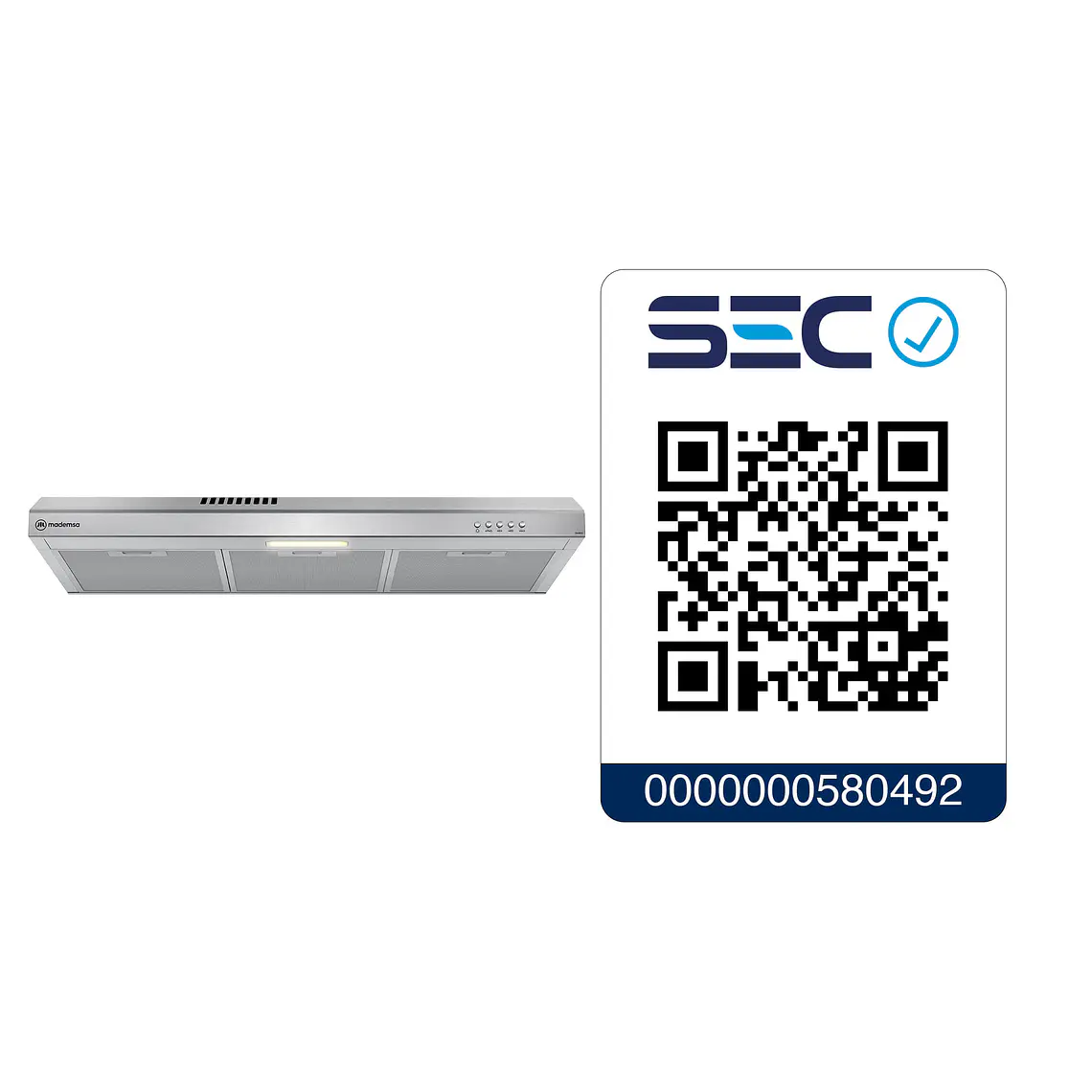 Campana de Cocina Extractora Mademsa 80cm Gran Poder de Succión y Filtración dual DM8SS Inox 11