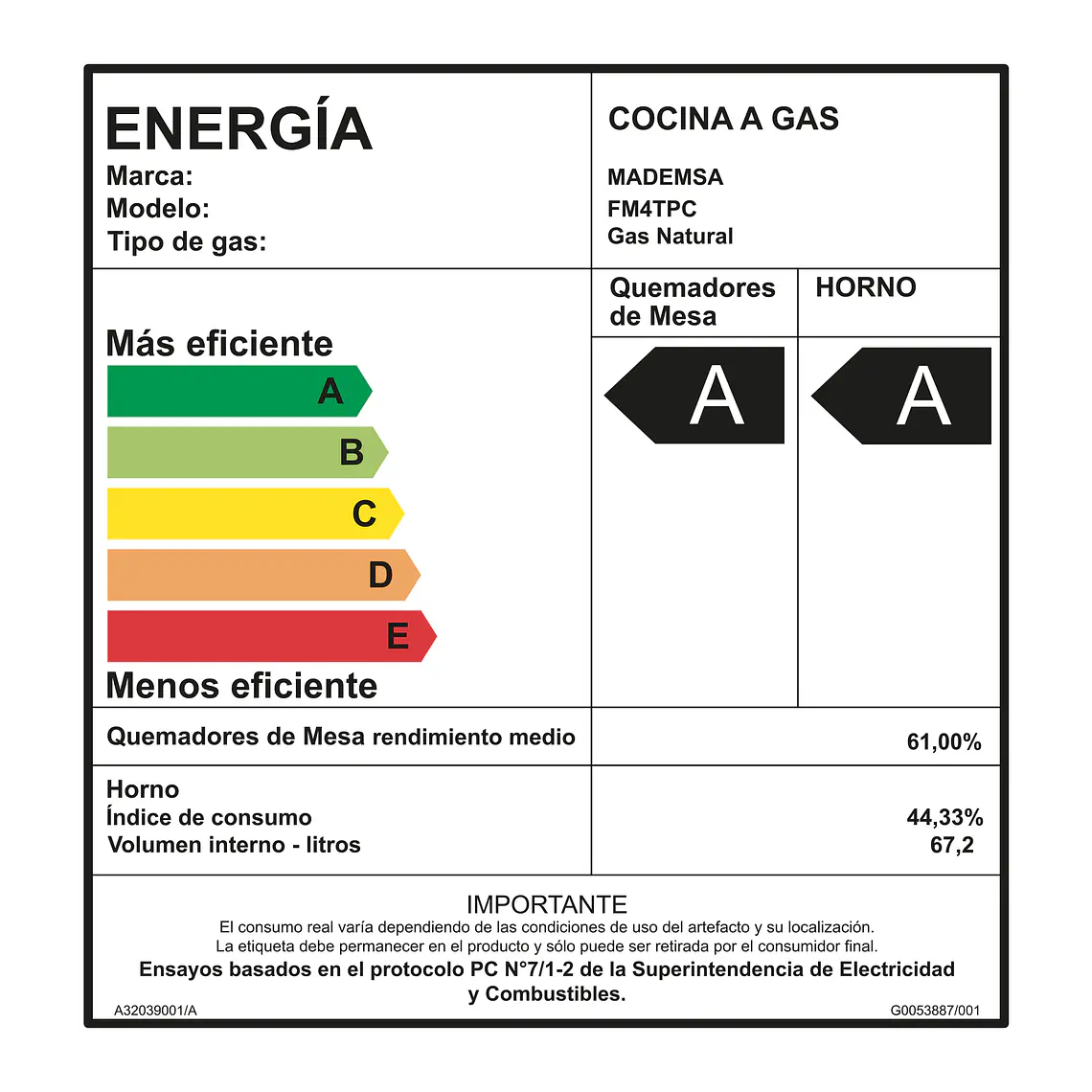 Cocina a Gas 4 Platos Mademsa Horno a Vapor y Temporizador FM4TPC Negra 11