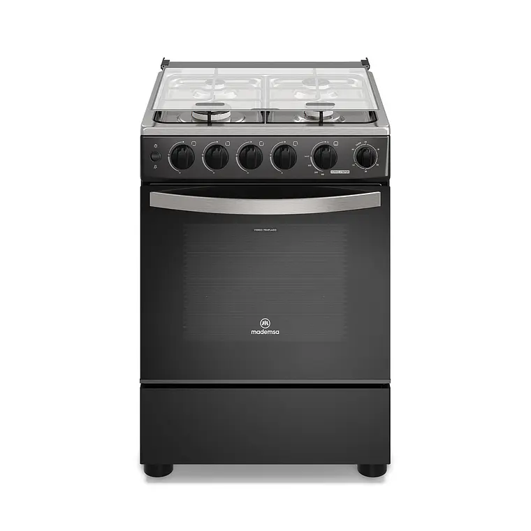 Cocina a Gas 4 Platos Mademsa Horno a Vapor y Temporizador FM4TPC Negra 13