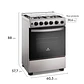 Cocina a Gas 4 platos Mademsa Horno a Vapor y Temporizador FM4TSC Silver - Miniatura 3