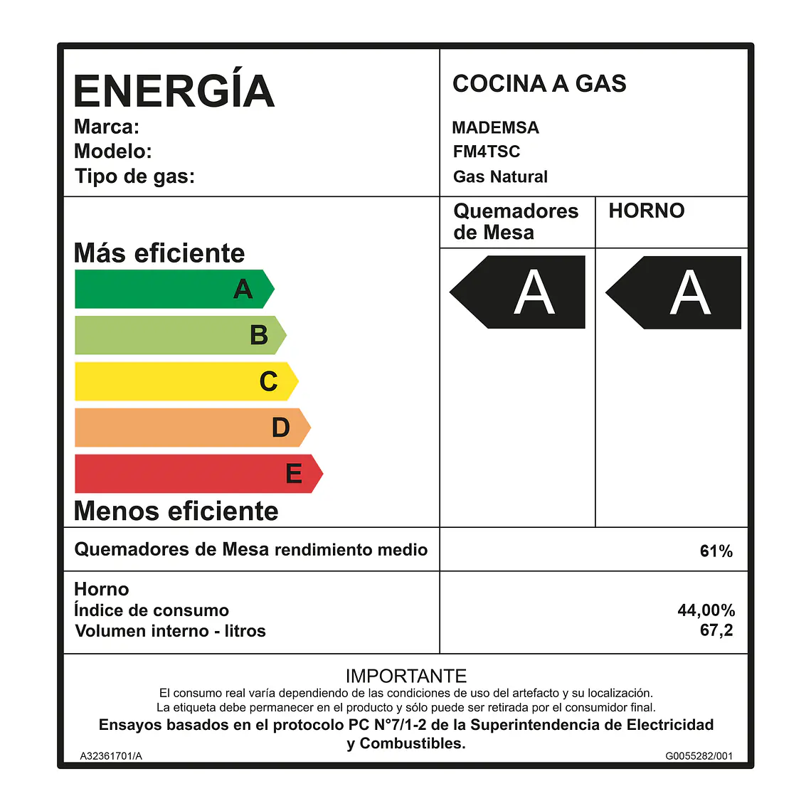Cocina a Gas 4 platos Mademsa Horno a Vapor y Temporizador FM4TSC Silver 10