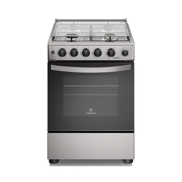 Cocina a Gas 4 platos Mademsa Horno a Vapor y Temporizador FM4TSC Silver 12