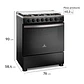 Cocina a Gas 6 Platos Mademsa Horno a Vapor y Parrillas Pletina FM6SPC Negra - Miniatura 3