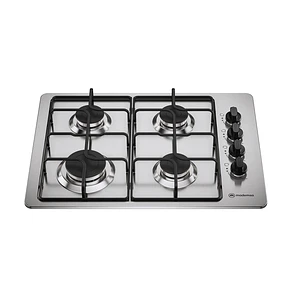 Encimera a Gas 4 Platos Mademsa Encendido Automático y Parrillas Pletina KM4NX Inox