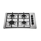 Encimera a Gas 4 Platos Mademsa Encendido Automático y Parrillas Pletina KM4NX Inox - Miniatura 1