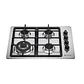 Encimera a Gas 4 Platos Mademsa Triple Llama y Parrillas Hierro Fundido KM4TX Inox - Miniatura 1