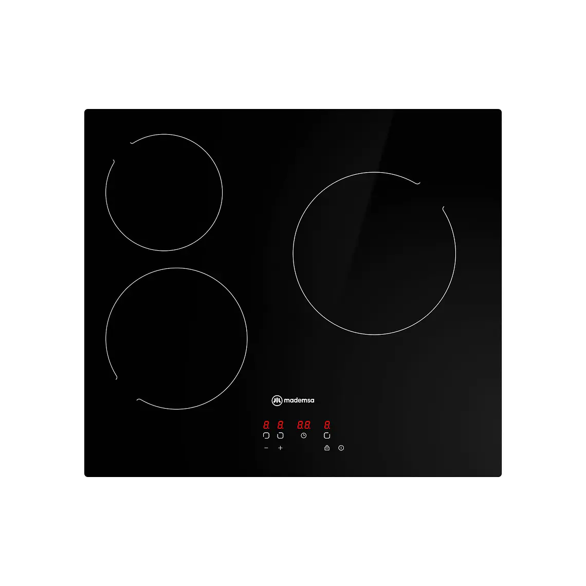 Encimera Eléctrica 3 Platos Mademsa Vitrocerámica VM3TR Negra 1
