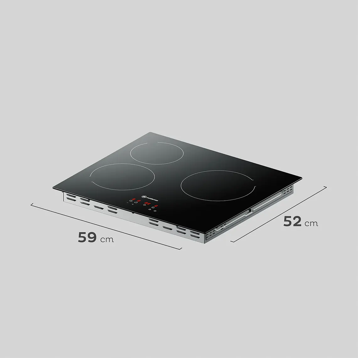 Encimera Eléctrica 3 Platos Mademsa Vitrocerámica VM3TR Negra 3