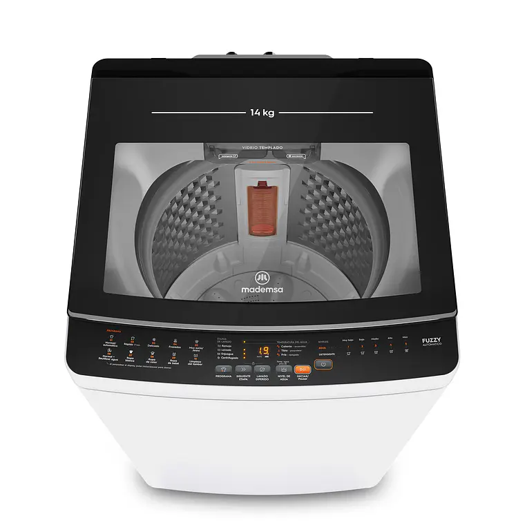 Lavadora Automática Mademsa 14Kg Carga Superior Dispensador Easy&Clean MDWMT14W Blanca 1