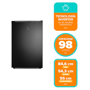 Mini Congelador Mademsa Vertical Frío Directo 98L Inverter y Control de Temperatura M-191V Negro