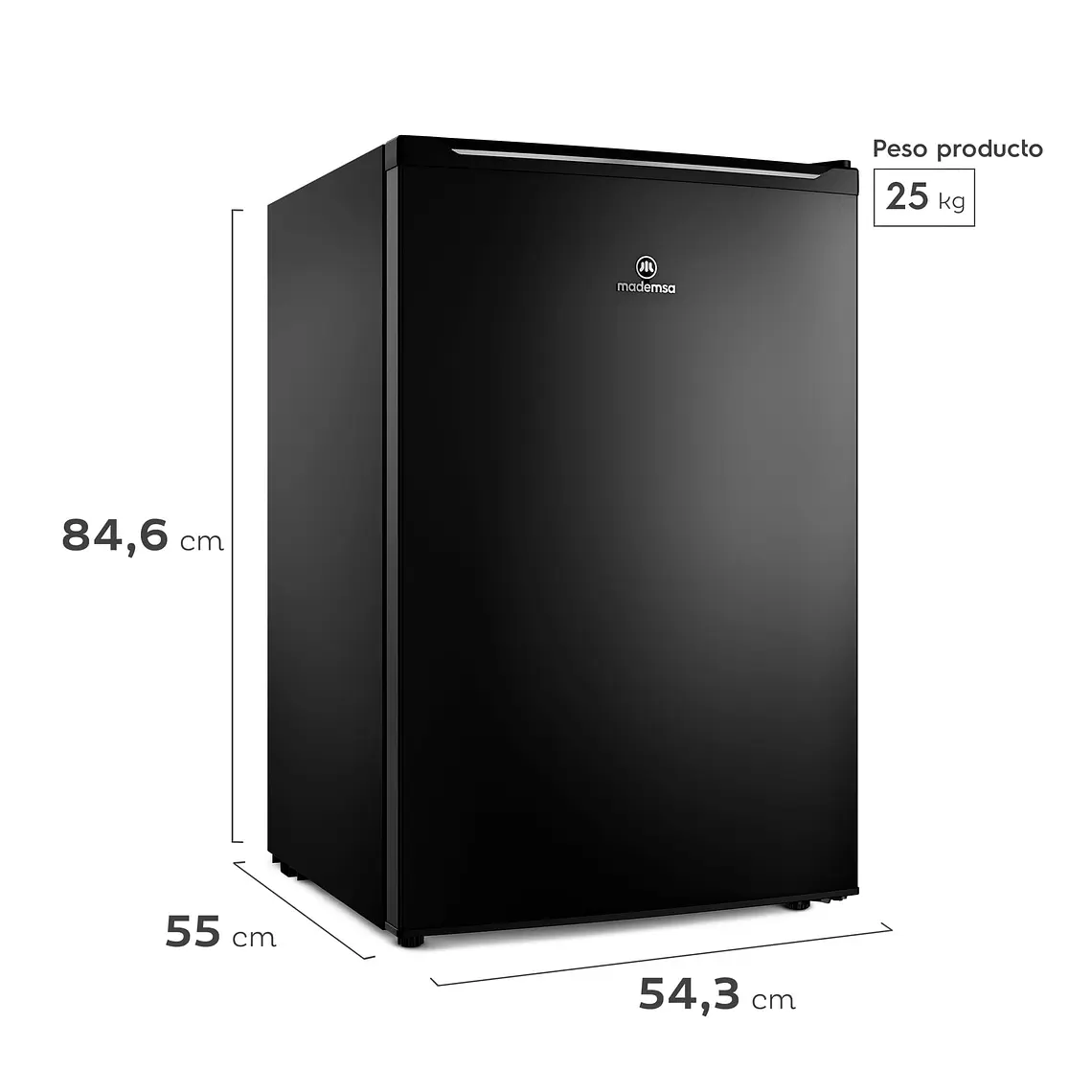 Mini Congelador Mademsa Vertical Frío Directo 98L Inverter y Control de Temperatura M-191V Negro 3