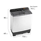 Lavadora Semi Automática Mademsa 6kg Carga Superior Doble Tina MWMSAT6W Blanca - Miniatura 3