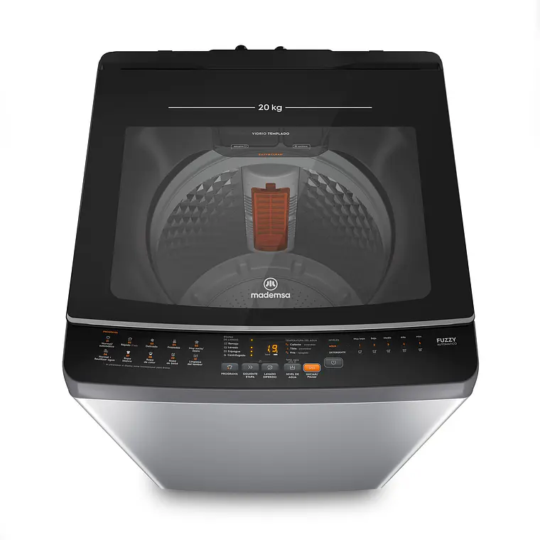 Lavadora Automática Mademsa 20Kg Carga Superior Dispensador Easy&Clean MDWMT20S Silver 1