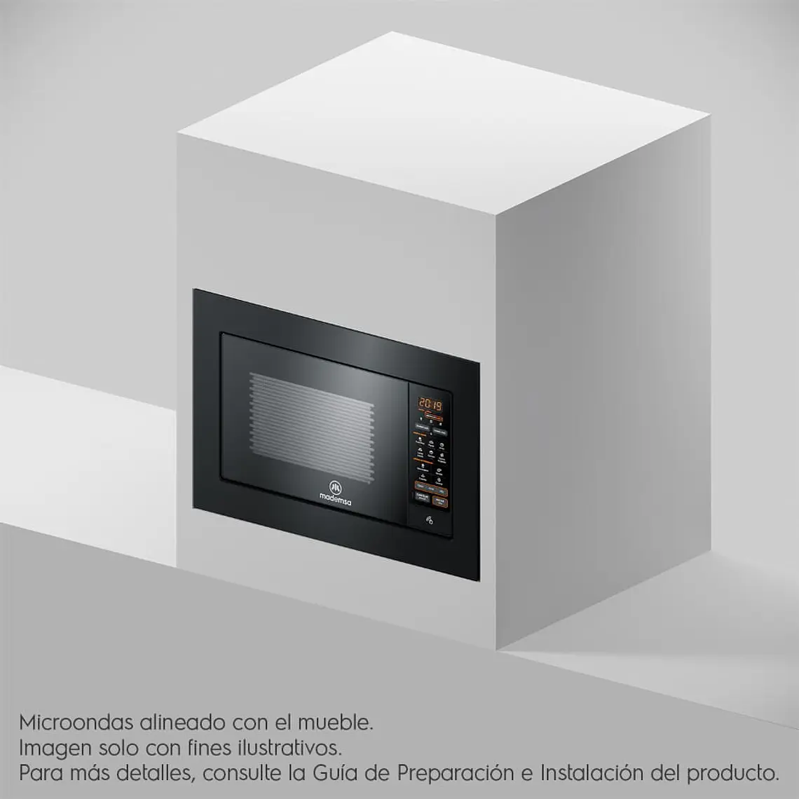 Microondas Empotrable Mademsa 27 Litros Digital Descongelamiento Inteligente MM2EN Negro 21