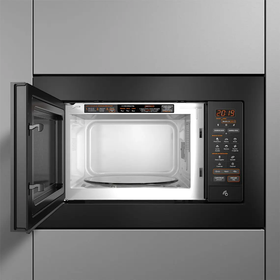 Microondas Empotrable Mademsa 27 Litros Digital Descongelamiento Inteligente MM2EN Negro 22
