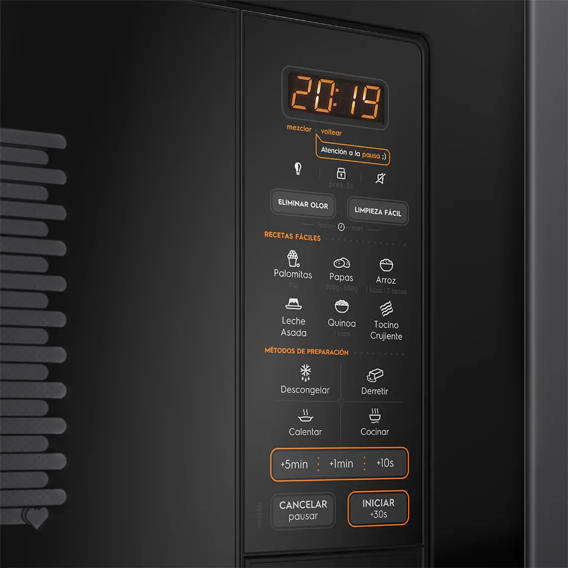 Microondas Empotrable Mademsa 27 Litros Digital Descongelamiento Inteligente MM2EN Negro 24