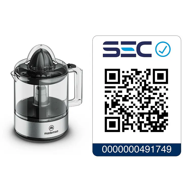 Exprimidor Mademsa 0,8L con Rotación Alternada MJP10 Gris 19