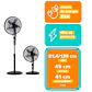 Ventilador 2 en 1 Pedestal y Sobremesa Mademsa Control Remoto 40,6cm SFM21 Negro - Miniatura 19
