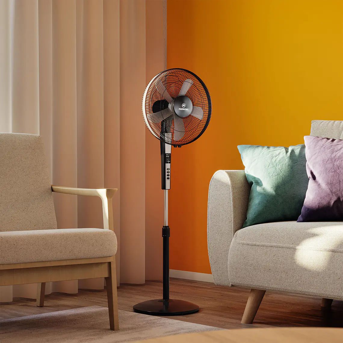 Ventilador 2 en 1 Pedestal y Sobremesa Mademsa Control Remoto 40,6cm SFM21 Negro 27