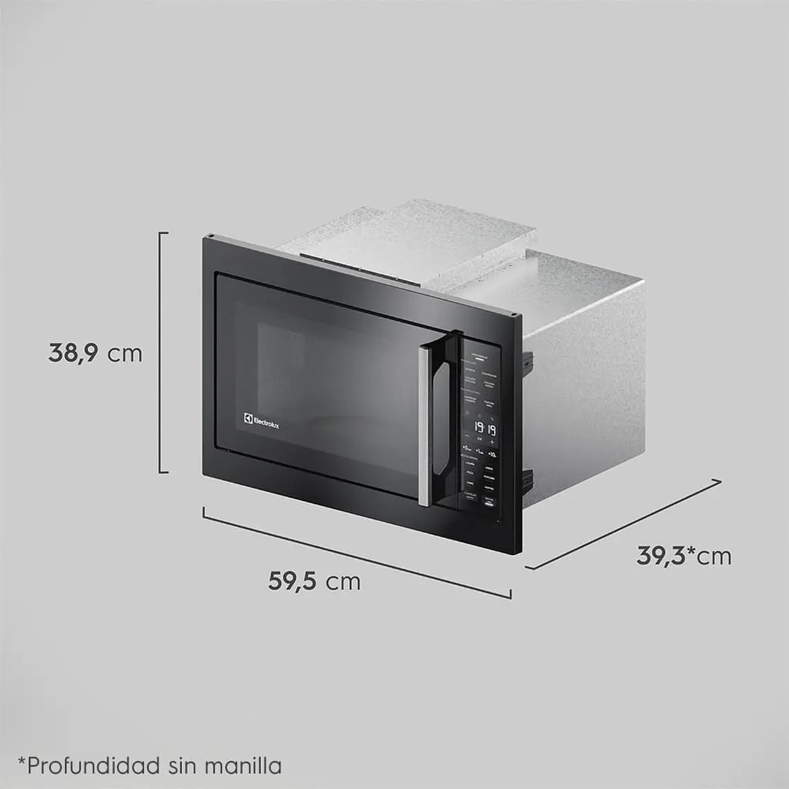 Microondas Empotrable Electrolux 32 Litros Digital Funcion Grill ME3BP Negro 3