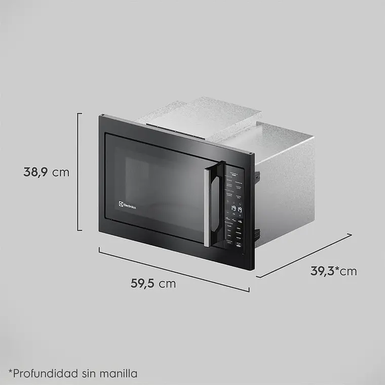 Microondas Empotrable Electrolux 32 Litros Digital Funcion Grill ME3BP Negro 3
