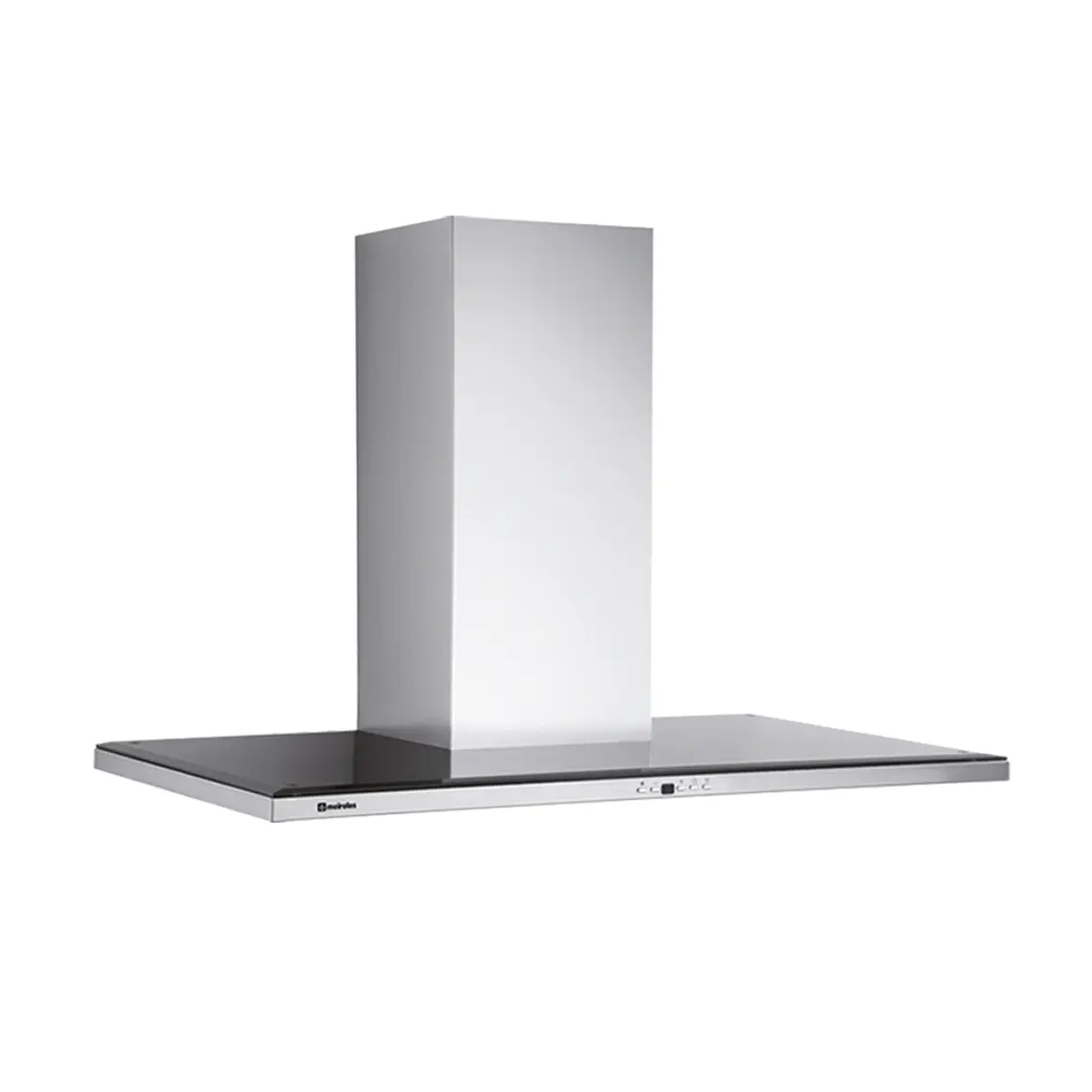 Campana Decorativa Meireles 90 cm Inox y Vidrio Negro MEP 191 XN 1