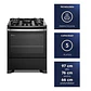 Cocina a Gas 5 Platos Electrolux Experience PerfectCook y Parrillas Hierro Fundido F5EPB Negra - Miniatura 5