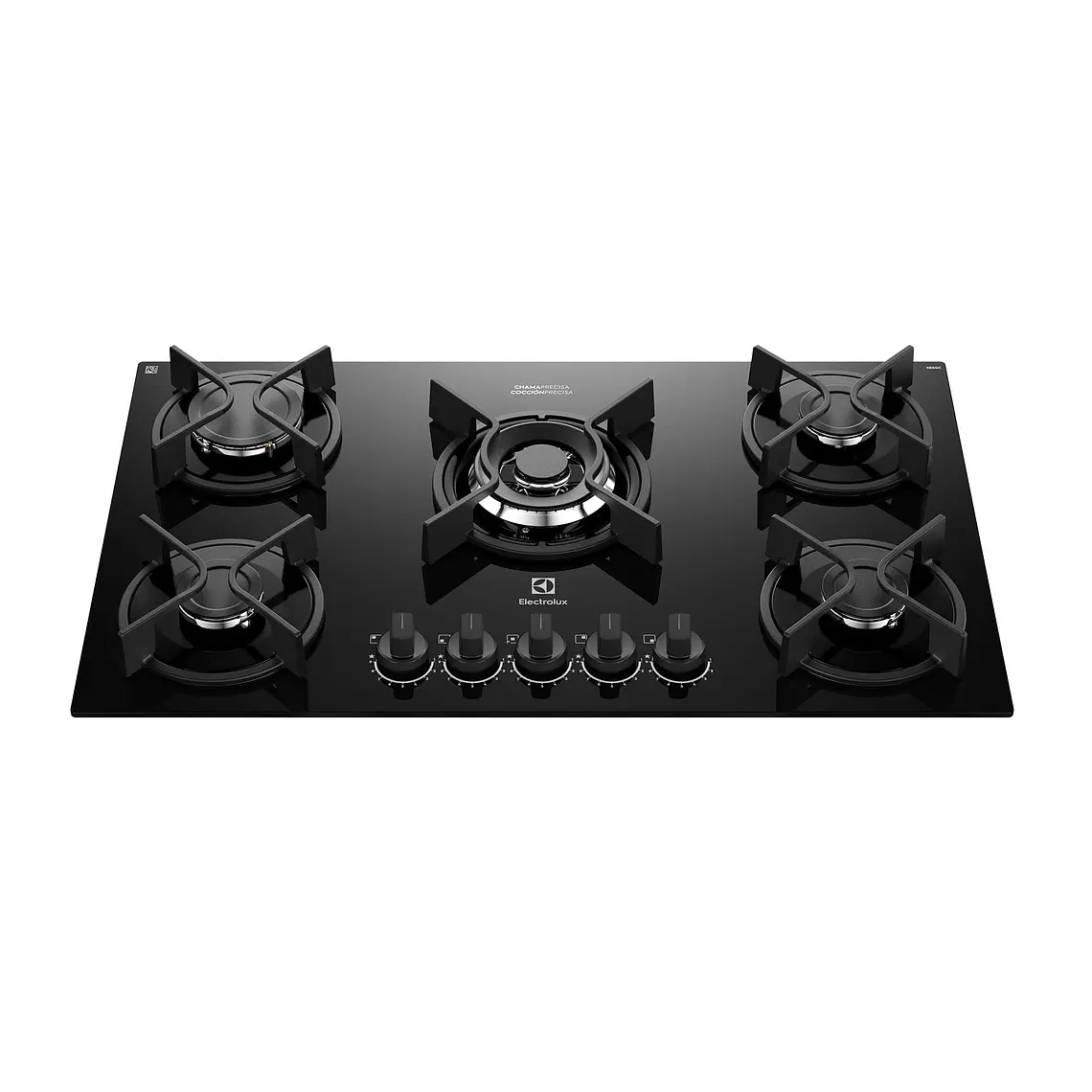 Encimera a Gas 5 Platos Electrolux Experience Cocción Precisa KE5GC Negra 1