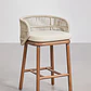 Taburete alto Raeeva en madera de acacia · Beige crema - Miniatura 1