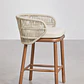 Taburete alto Raeeva en madera de acacia · Beige crema - Miniatura 2