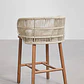 Taburete alto Raeeva en madera de acacia · Beige crema - Miniatura 3