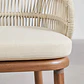 Taburete alto Raeeva en madera de acacia · Beige crema - Miniatura 4