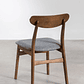 Silla de comedor en tela y madera Cloda - Miniatura 12