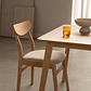 Silla de comedor en tela y madera Cloda pack 2 - Miniatura 2