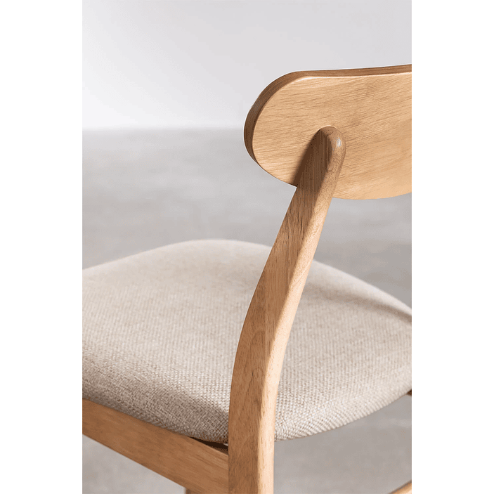 Silla de comedor en tela y madera Cloda pack 2 5