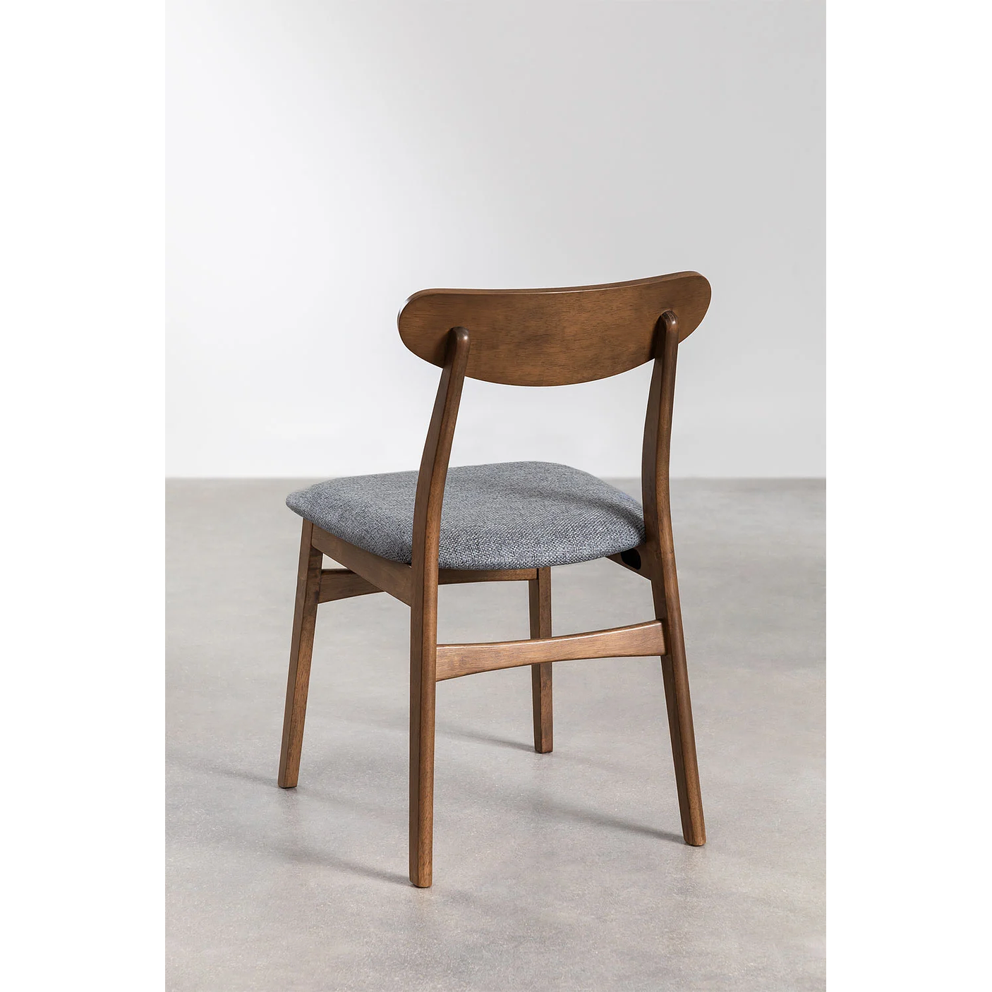 Silla de comedor en tela y madera Cloda pack 2 12