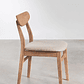Silla de comedor en tela y madera Cloda pack 4 - Miniatura 3