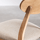Silla de comedor en tela y madera Cloda pack 4 - Miniatura 5
